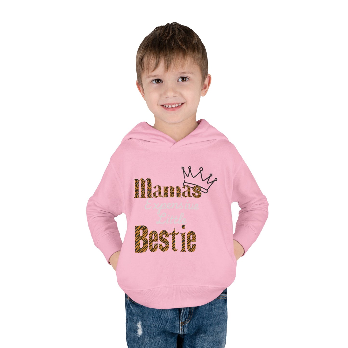 Toddler Fleece Hoodie - "Mamas Expensive Little Bestie"