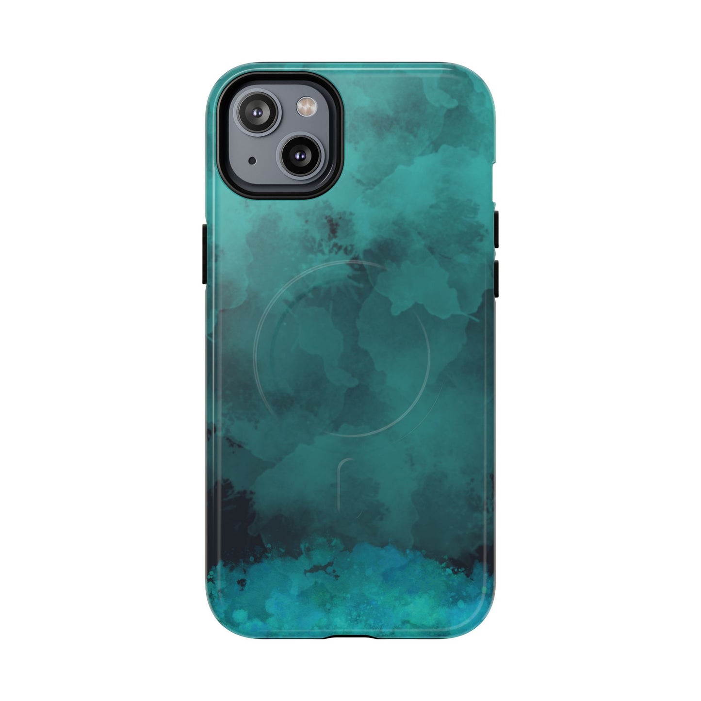 Teal Watercolor Tough Magnetic Cases