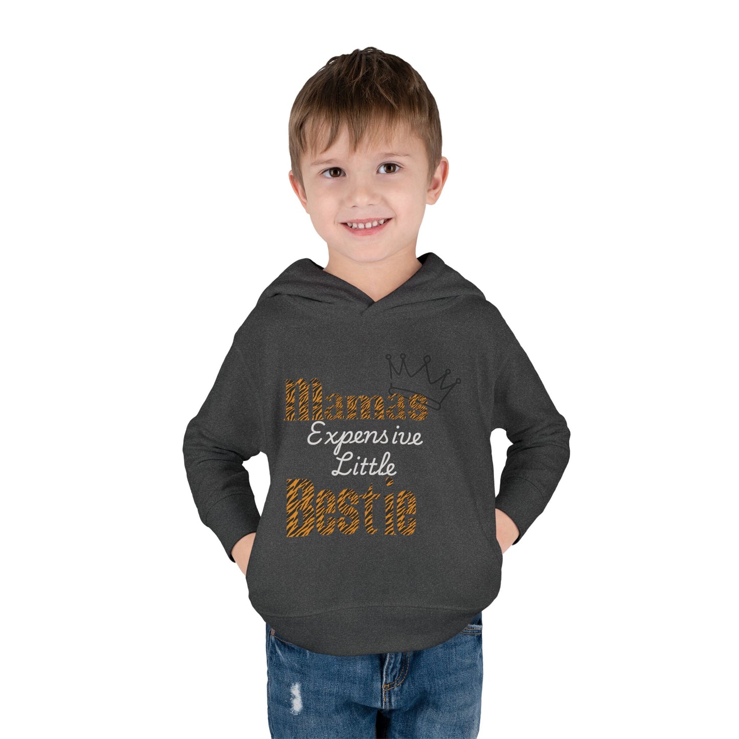 Toddler Fleece Hoodie - "Mamas Expensive Little Bestie"