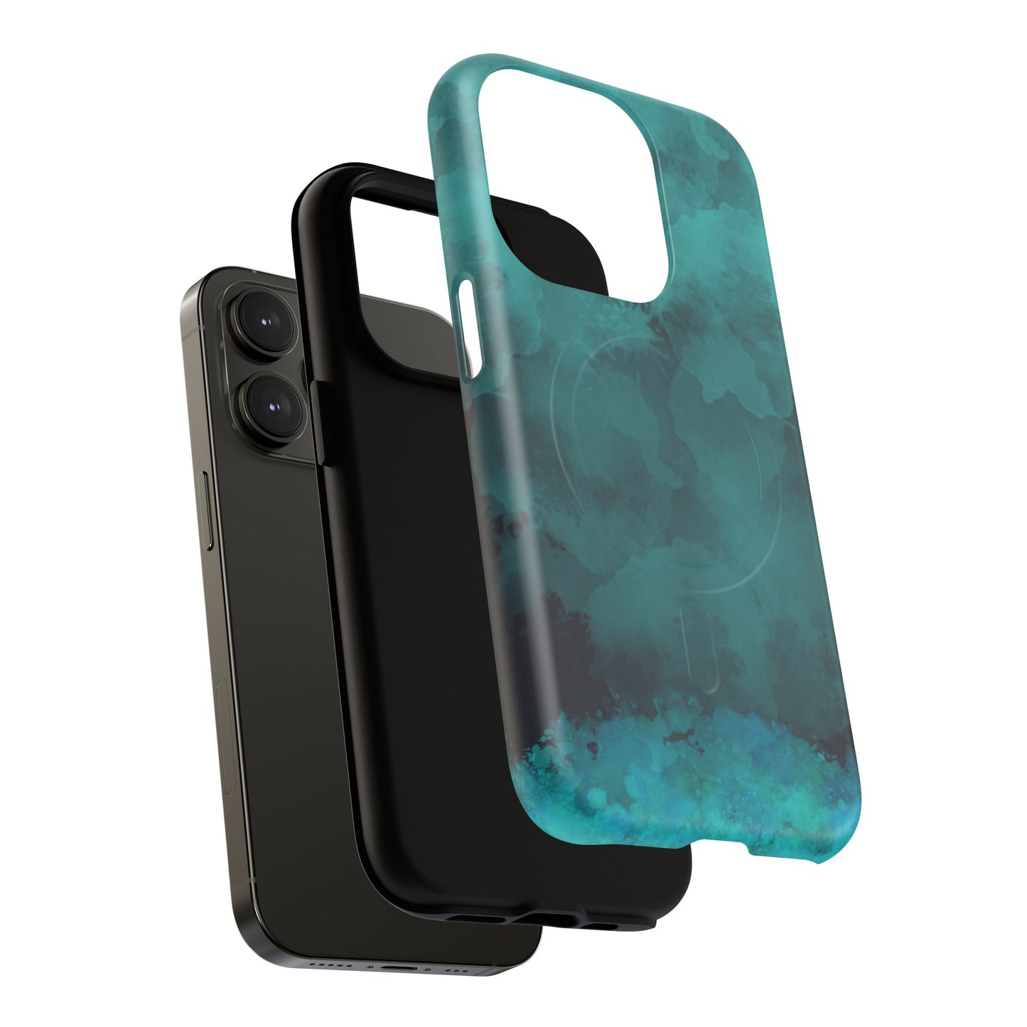 Teal Watercolor Tough Magnetic Cases