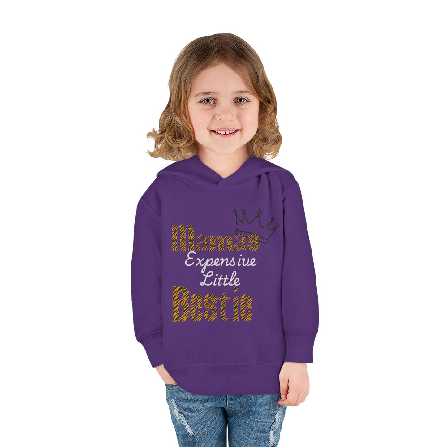 Toddler Fleece Hoodie - "Mamas Expensive Little Bestie"