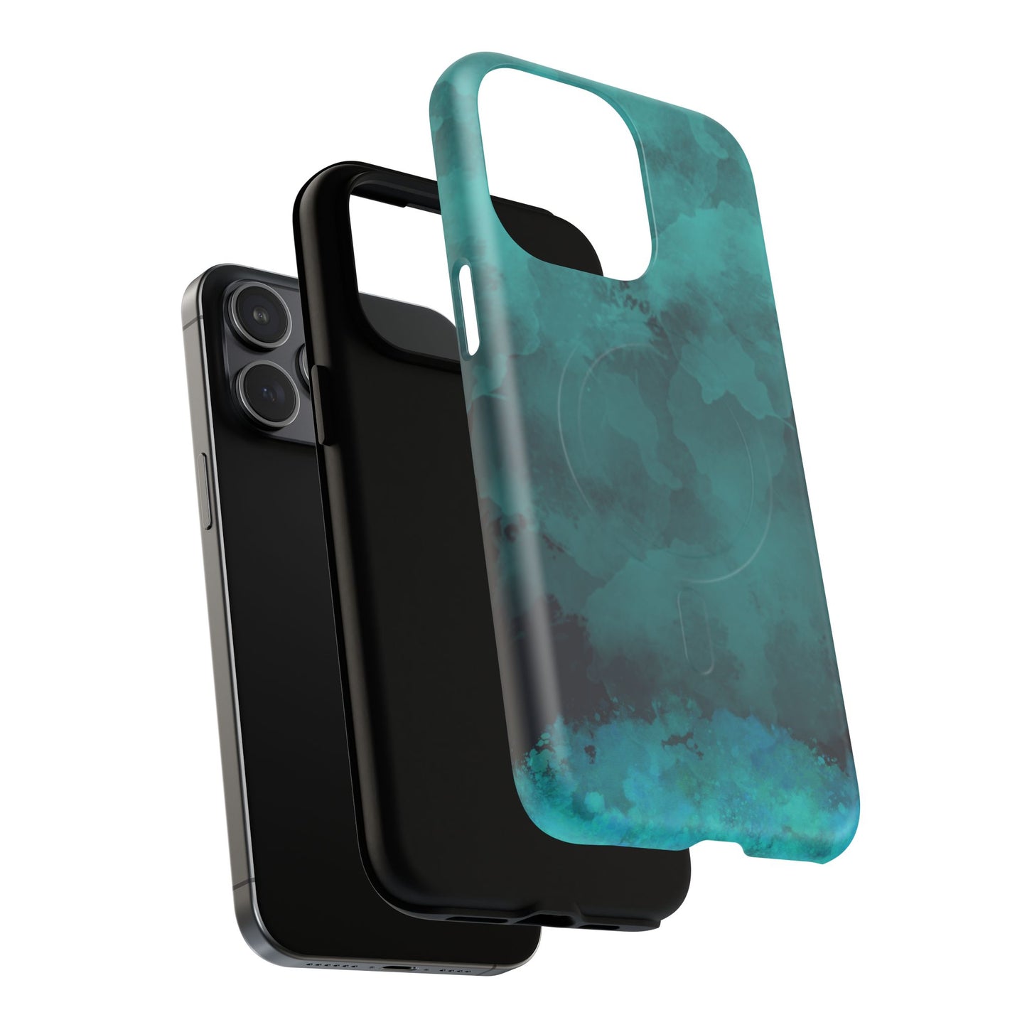 Teal Watercolor Tough Magnetic Cases