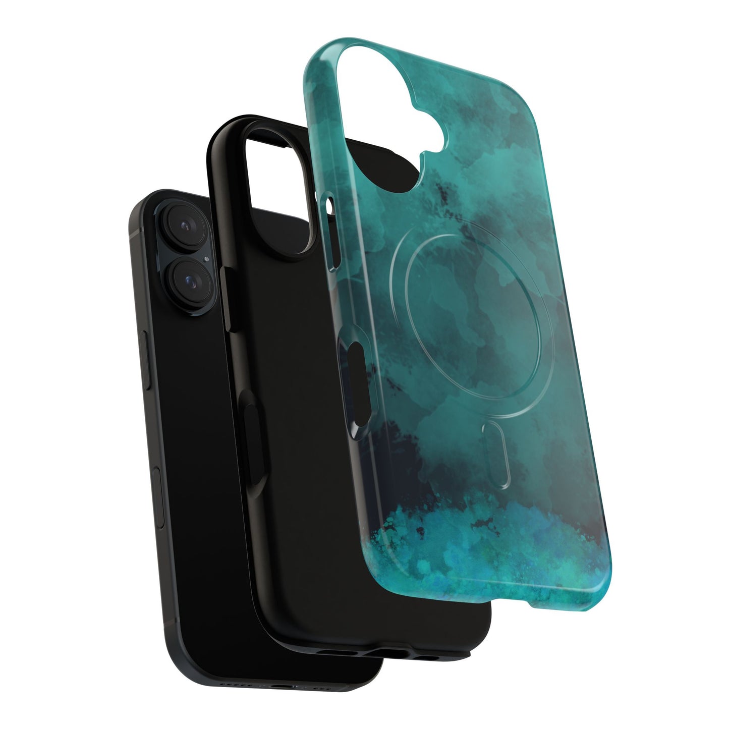 Teal Watercolor Tough Magnetic Cases