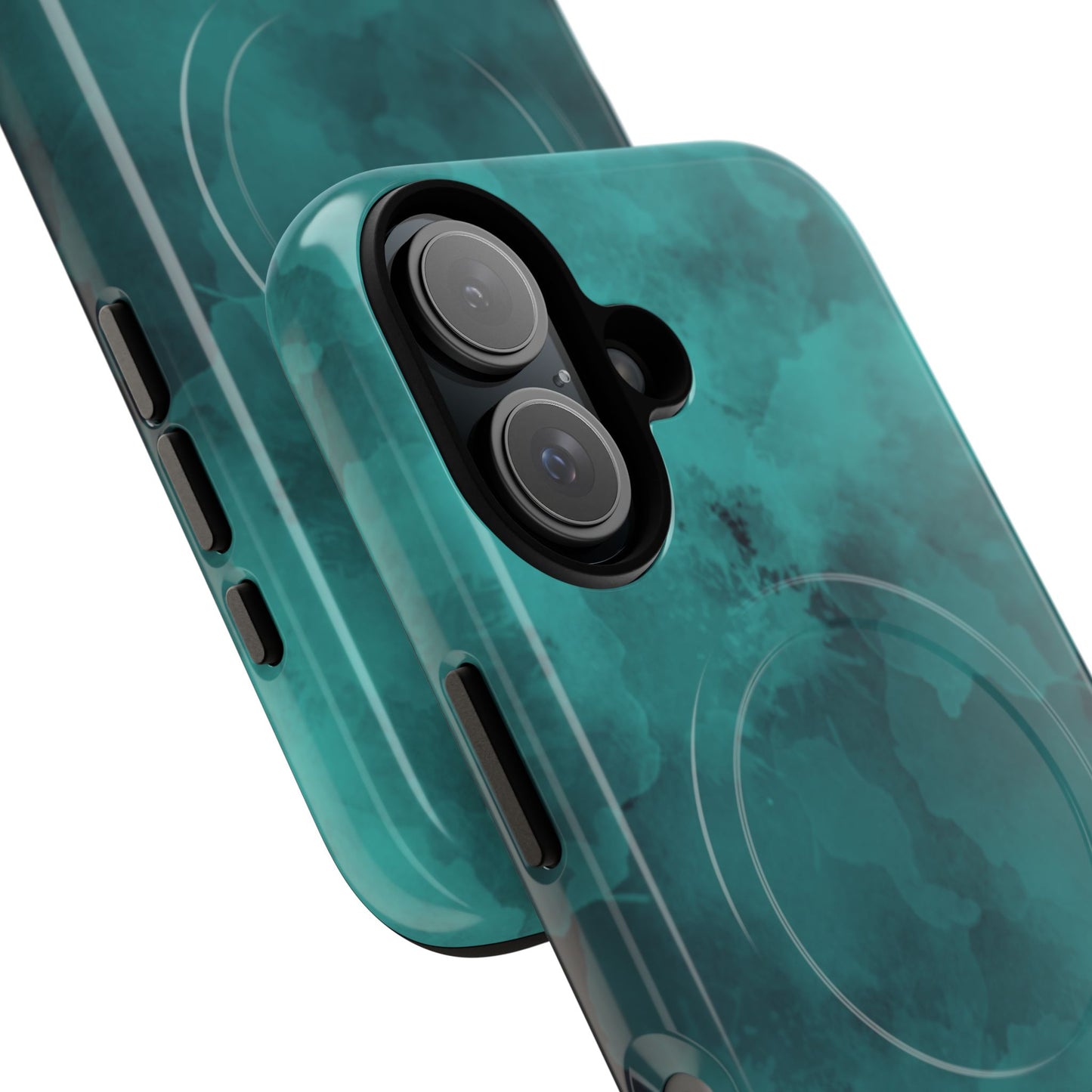 Teal Watercolor Tough Magnetic Cases