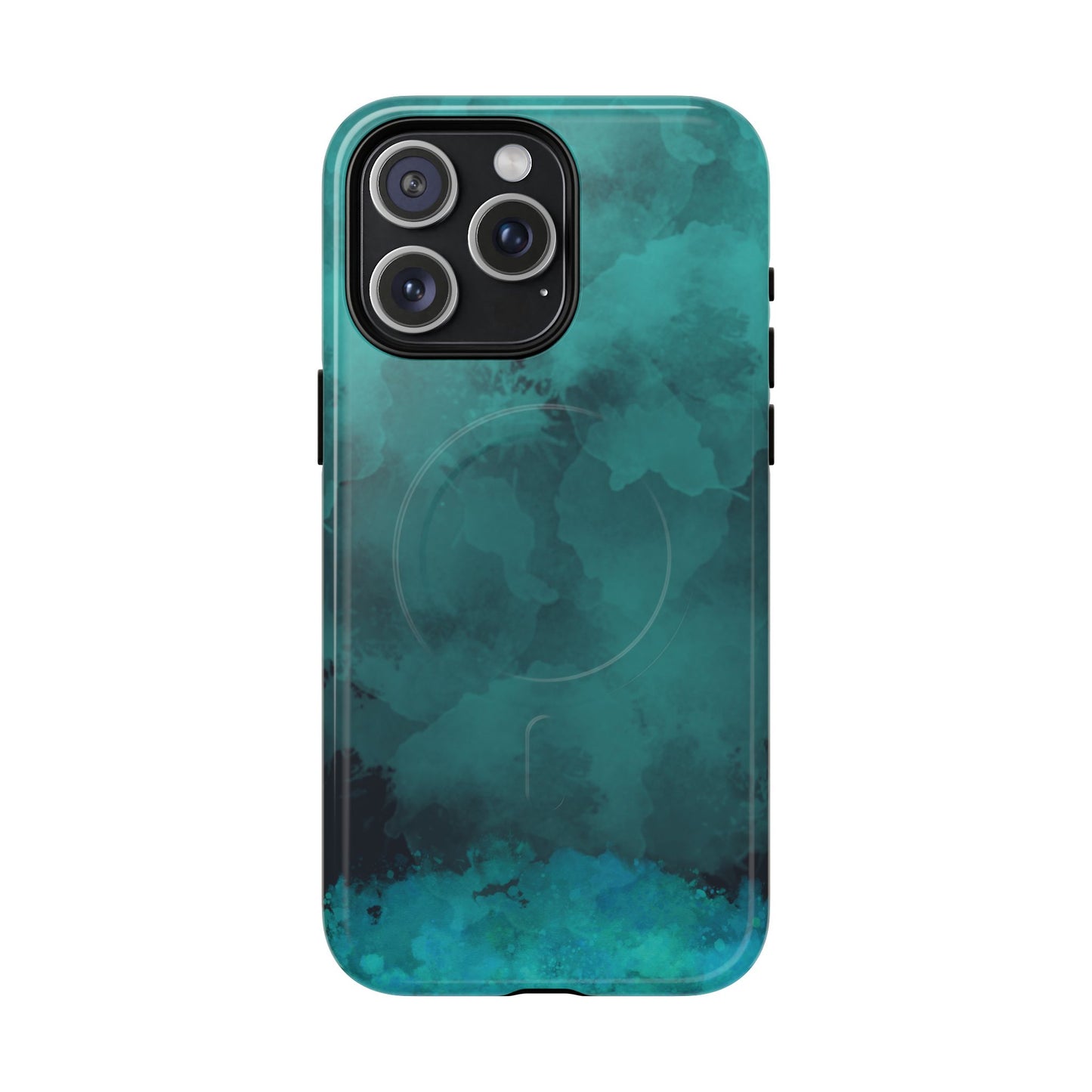 Teal Watercolor Tough Magnetic Cases