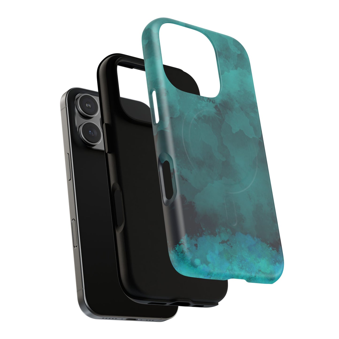 Teal Watercolor Tough Magnetic Cases