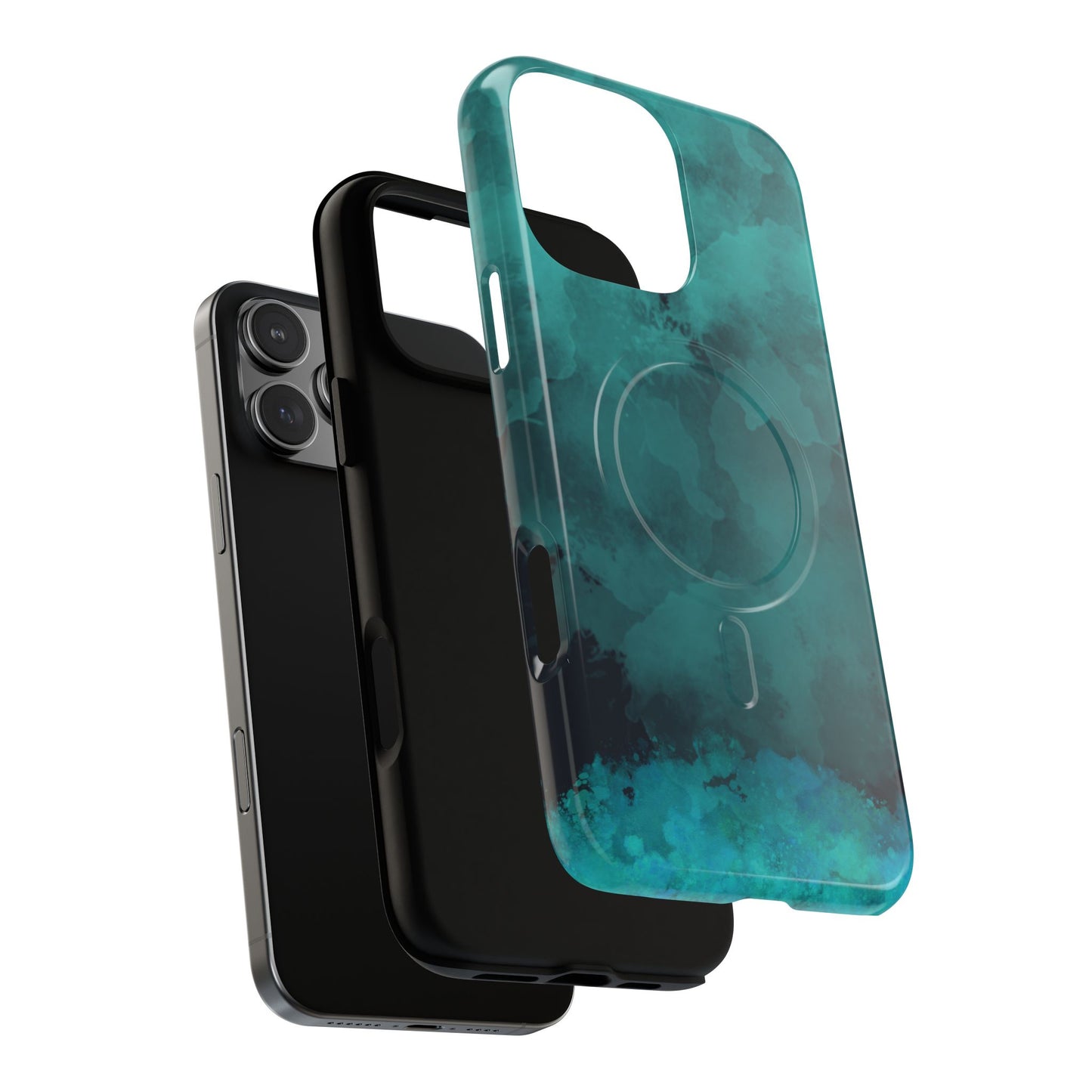 Teal Watercolor Tough Magnetic Cases
