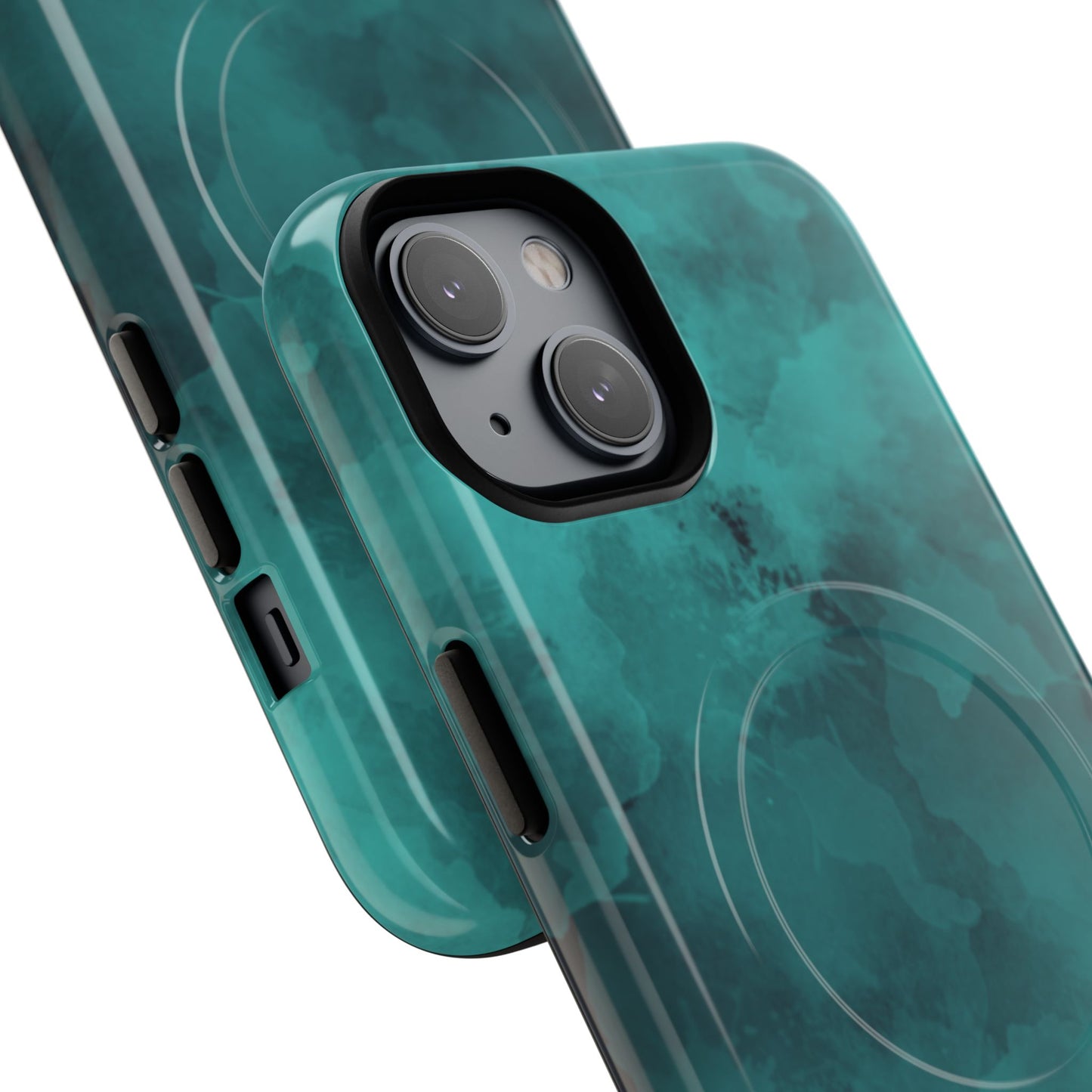 Teal Watercolor Tough Magnetic Cases