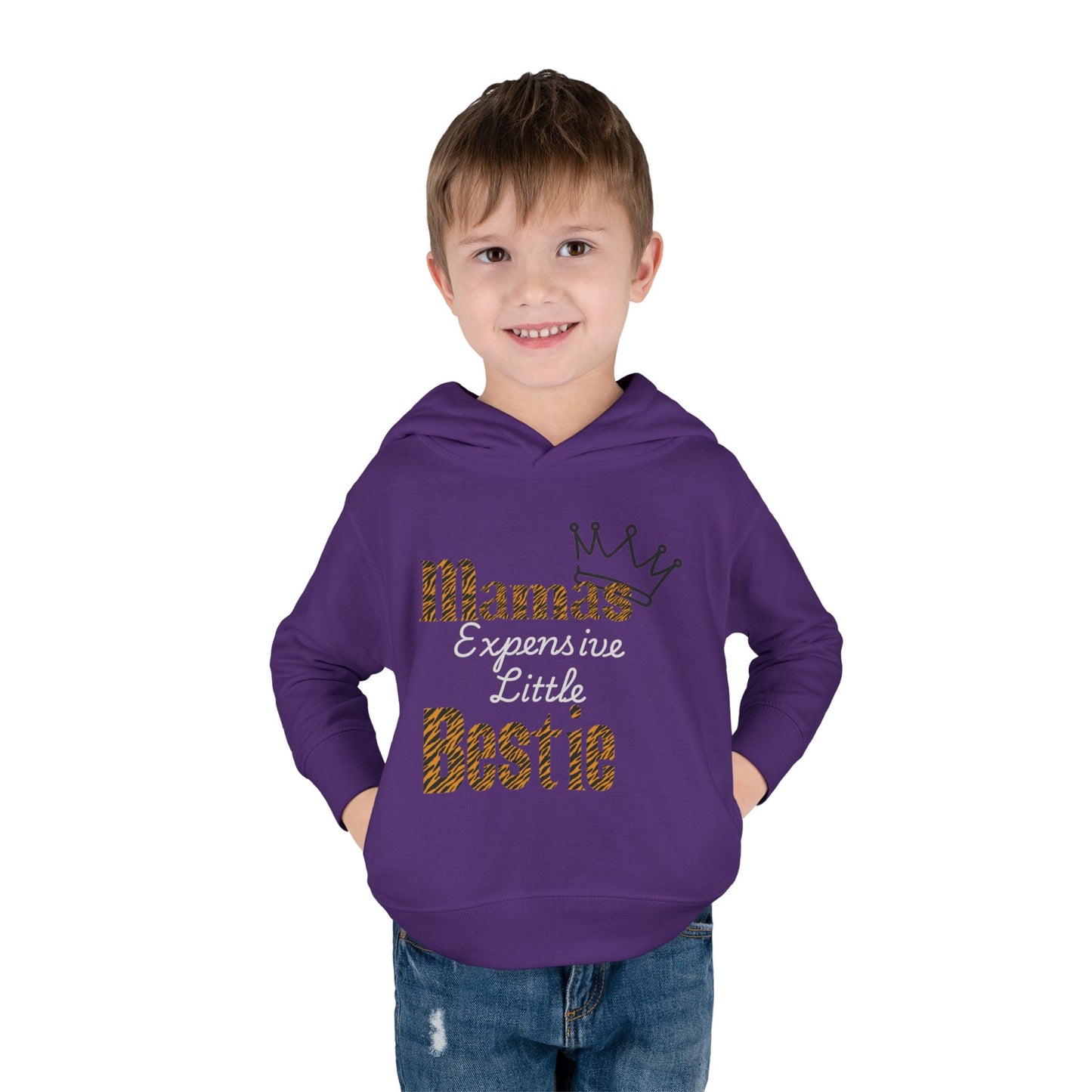 Toddler Fleece Hoodie - "Mamas Expensive Little Bestie"