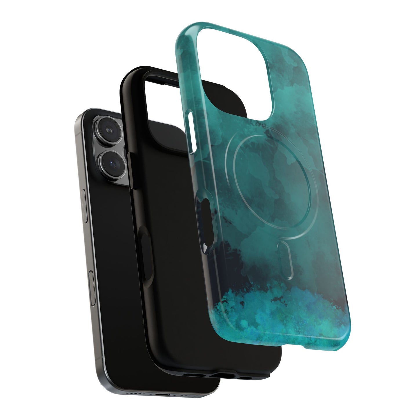Teal Watercolor Tough Magnetic Cases