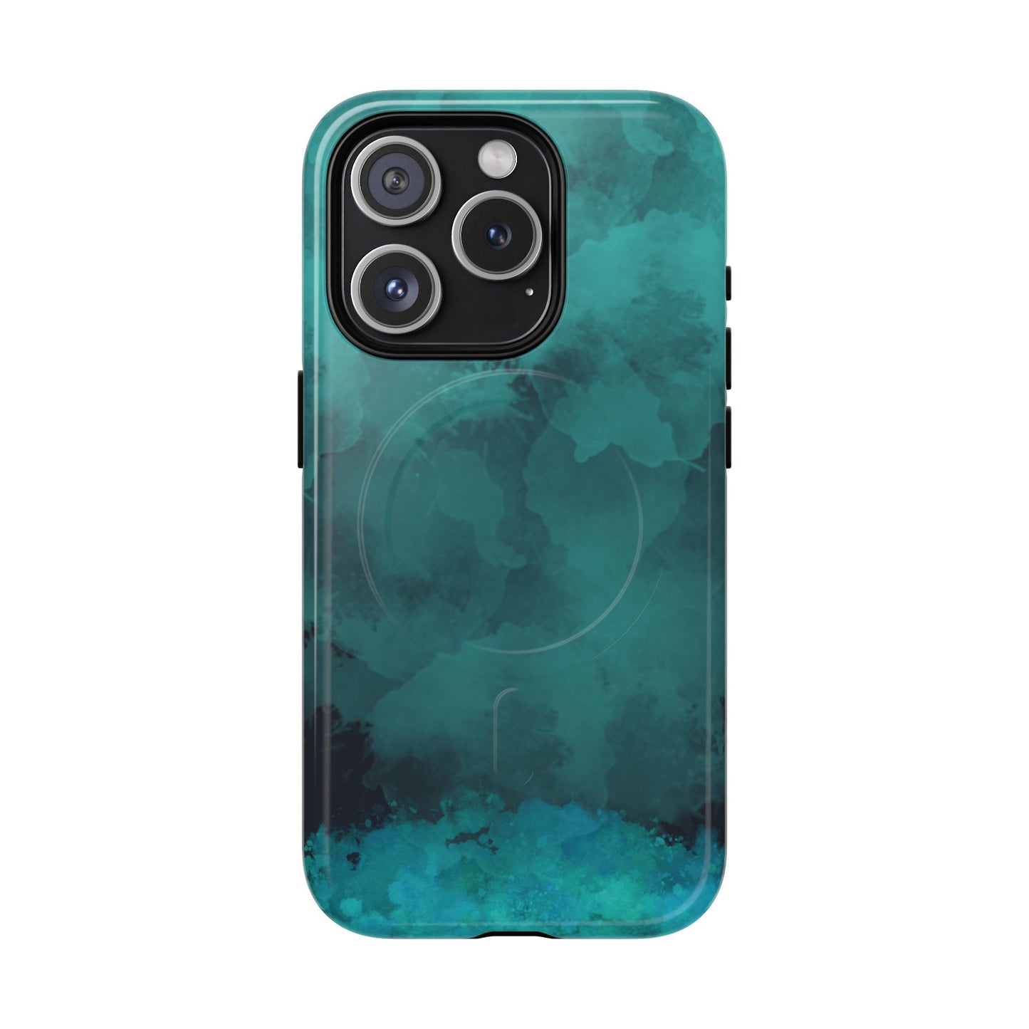 Teal Watercolor Tough Magnetic Cases