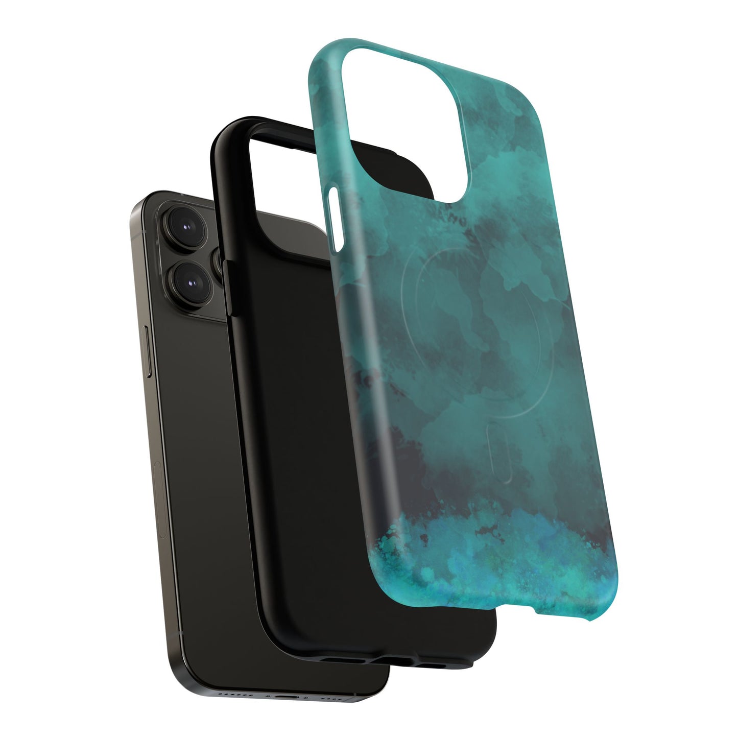 Teal Watercolor Tough Magnetic Cases