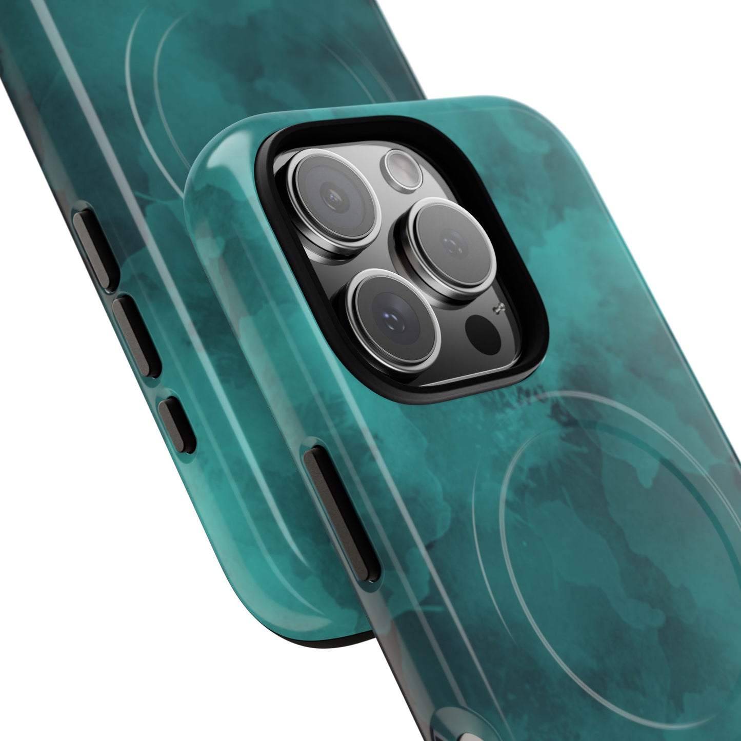 Teal Watercolor Tough Magnetic Cases