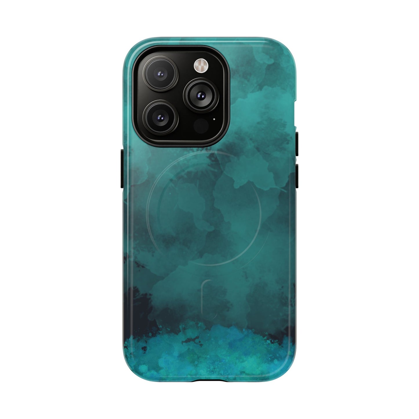 Teal Watercolor Tough Magnetic Cases