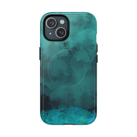 Teal Watercolor Tough Magnetic Cases