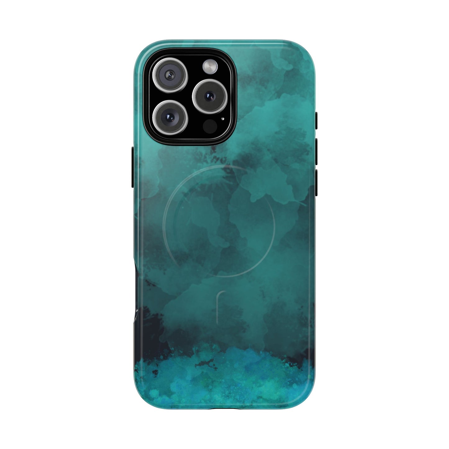 Teal Watercolor Tough Magnetic Cases