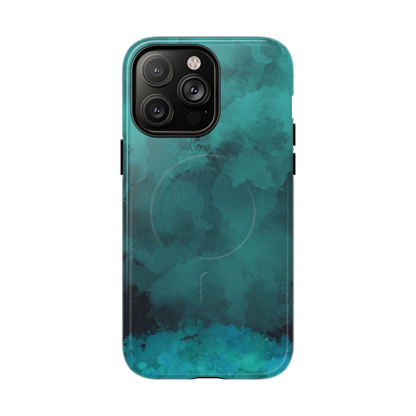 Teal Watercolor Tough Magnetic Cases