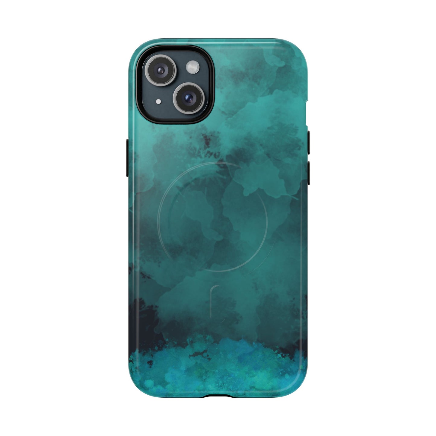 Teal Watercolor Tough Magnetic Cases