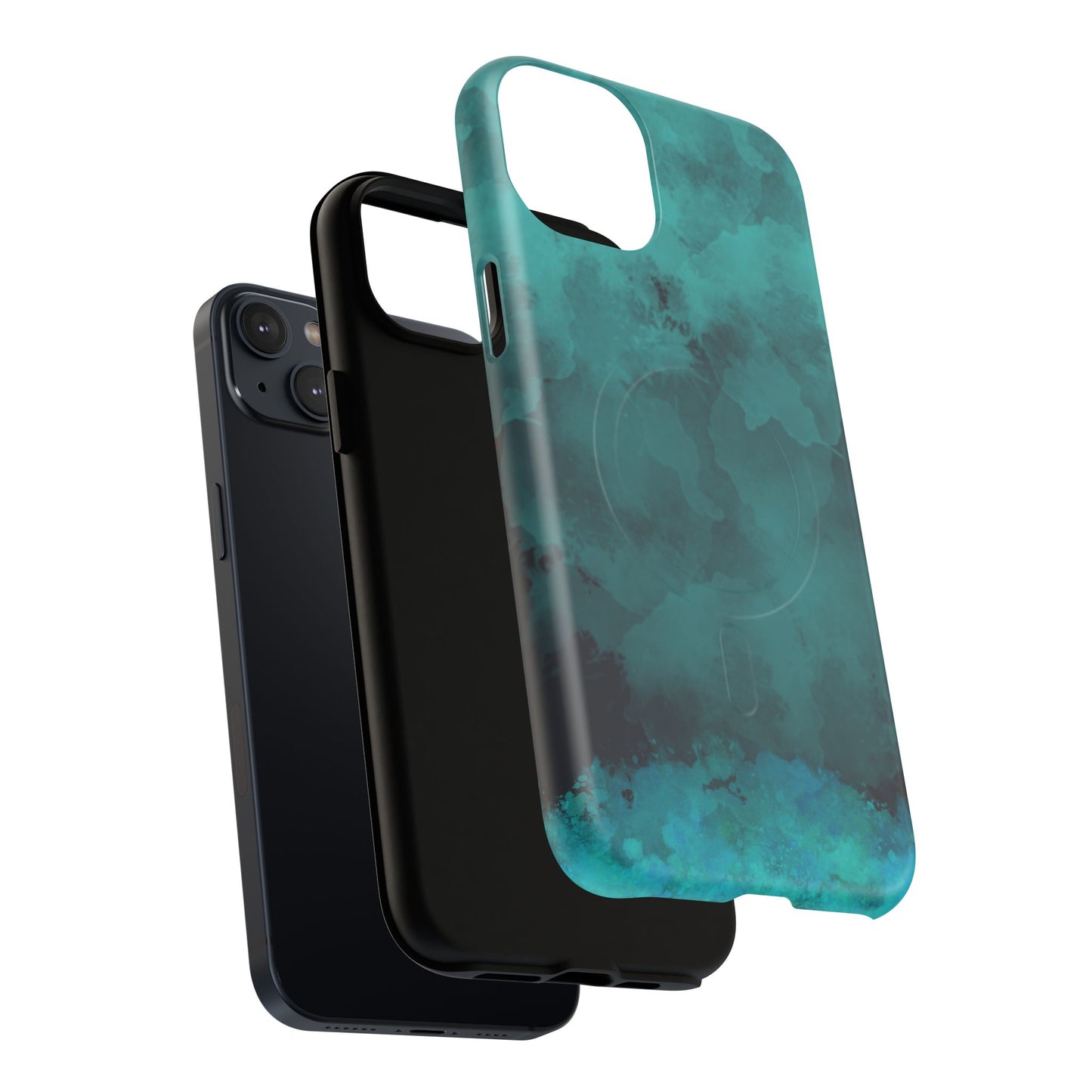Teal Watercolor Tough Magnetic Cases