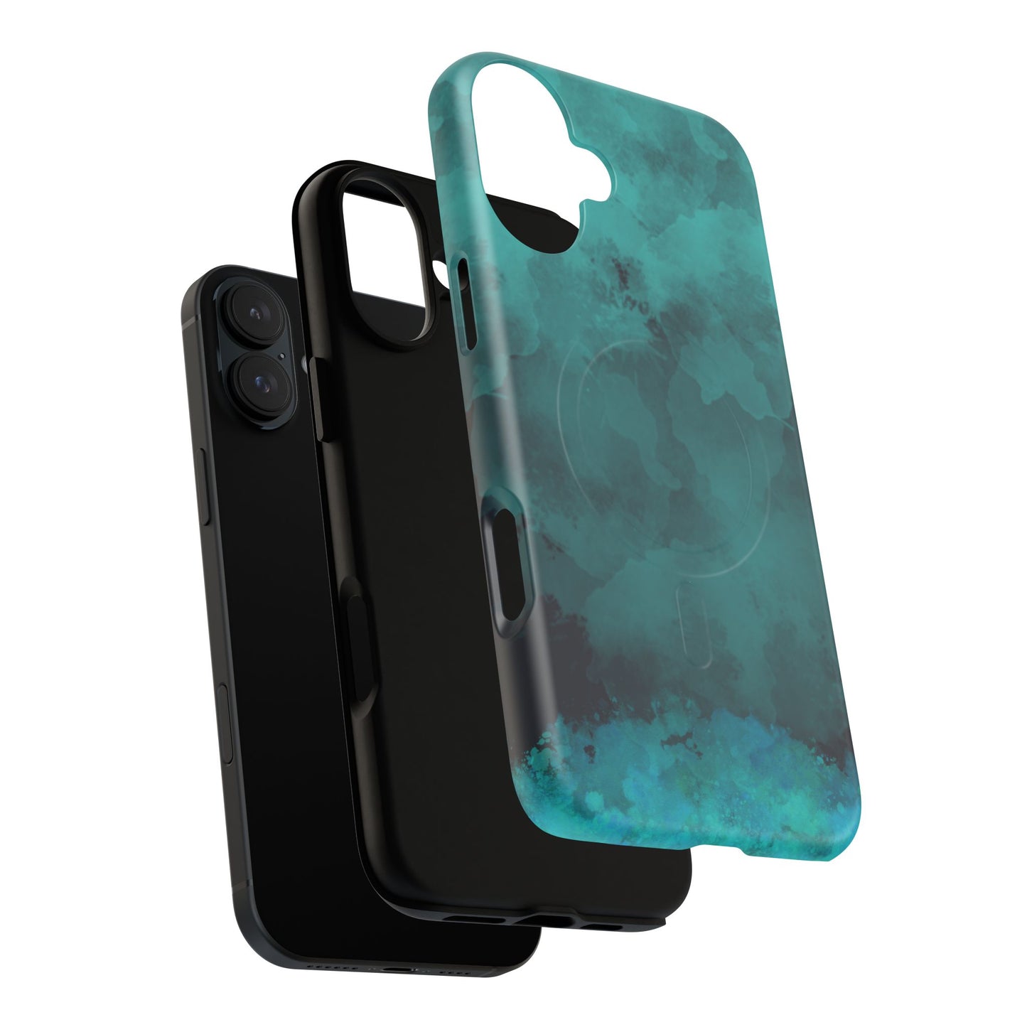 Teal Watercolor Tough Magnetic Cases