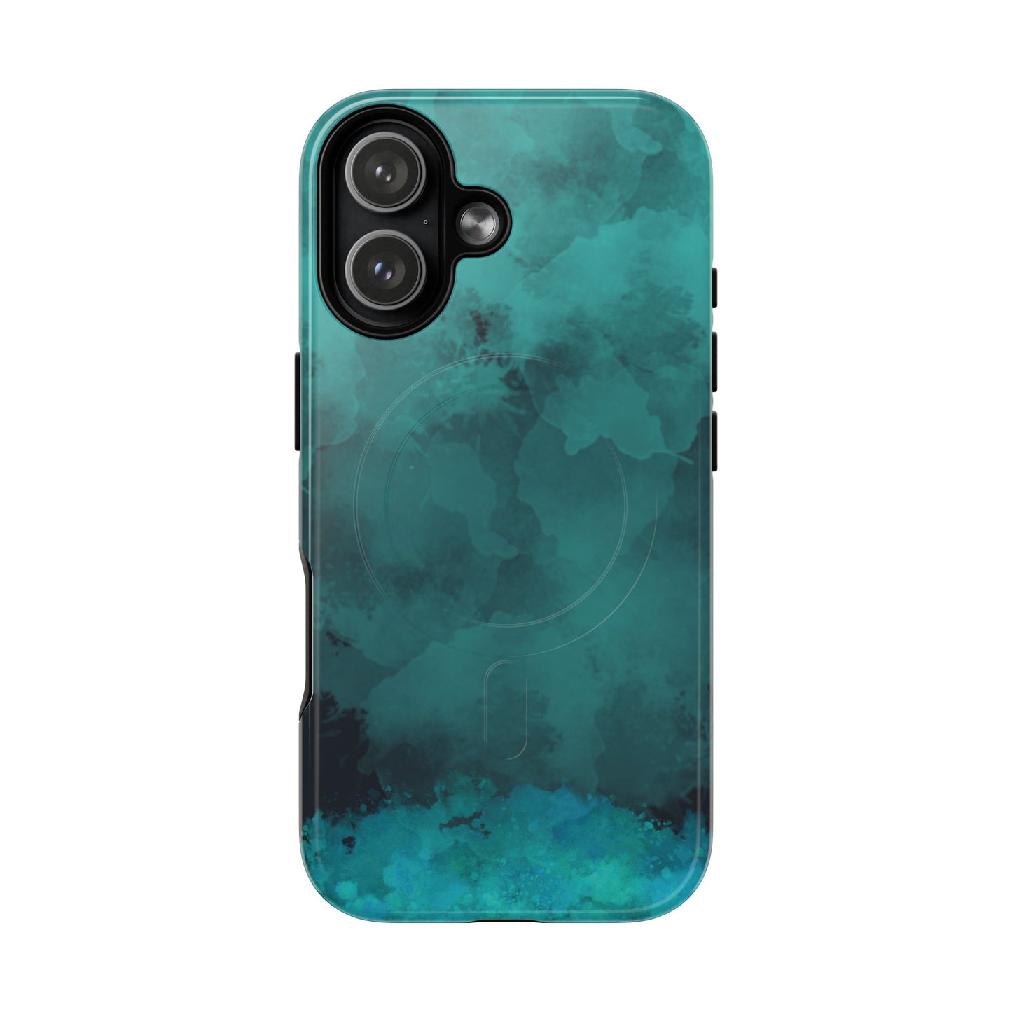 Teal Watercolor Tough Magnetic Cases