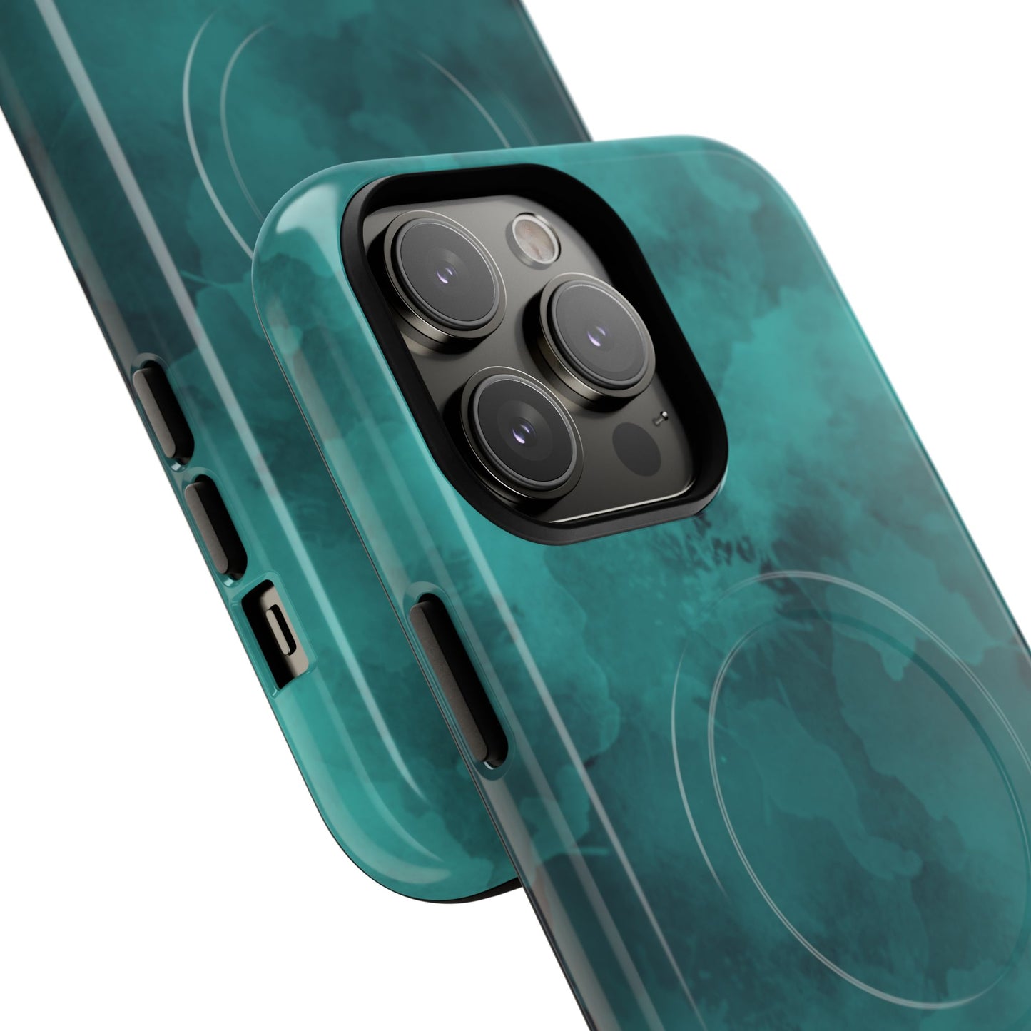 Teal Watercolor Tough Magnetic Cases
