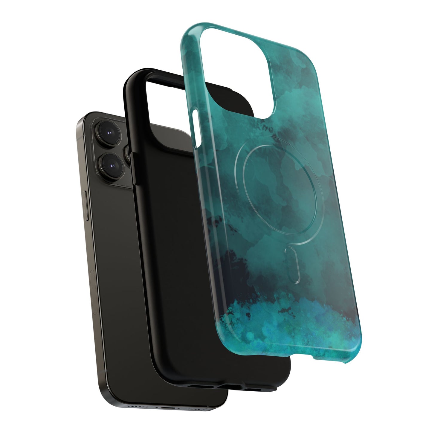 Teal Watercolor Tough Magnetic Cases