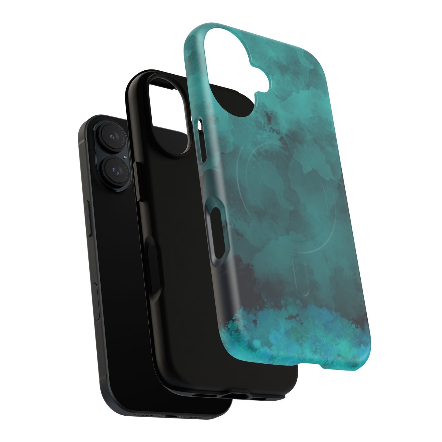 Teal Watercolor Tough Magnetic Cases