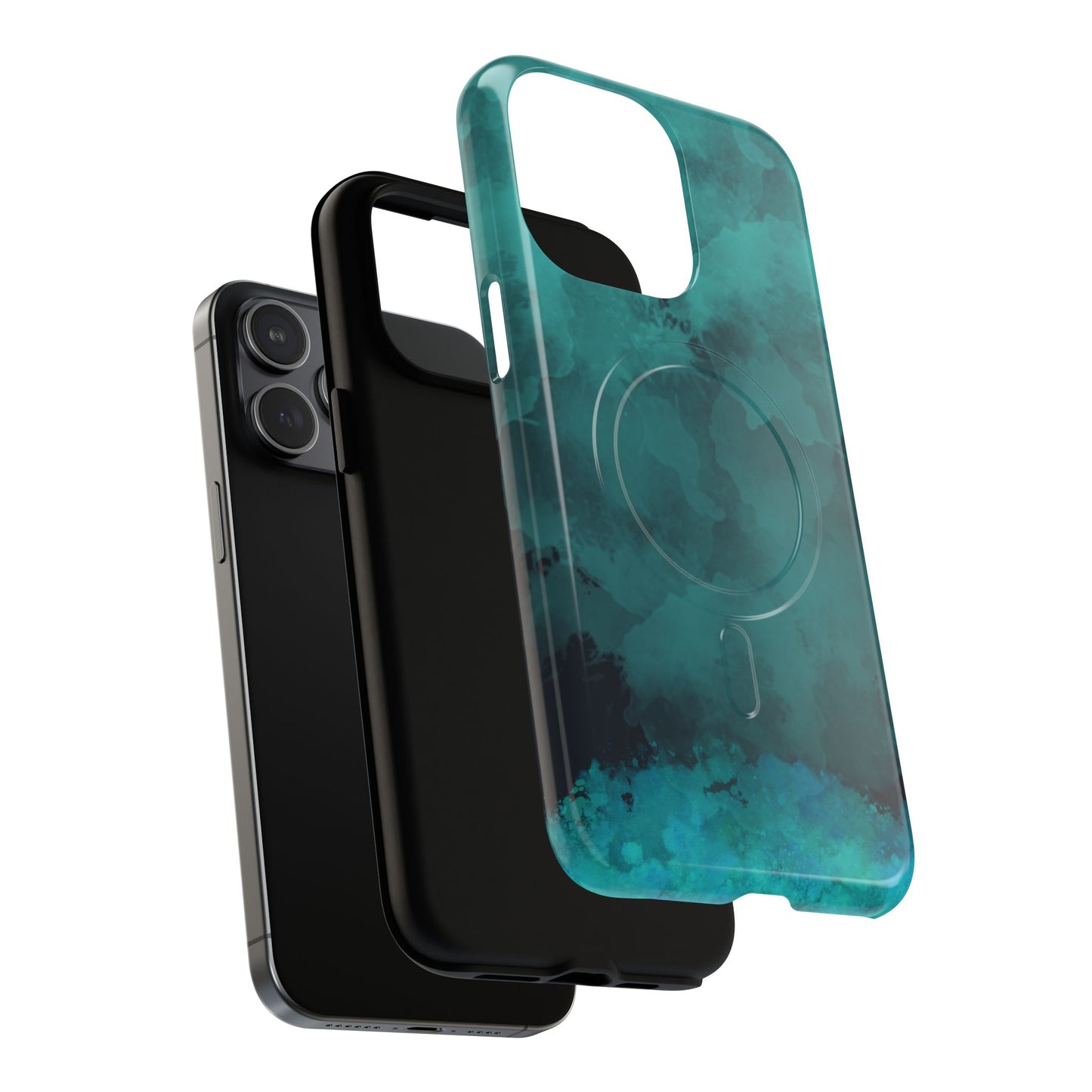 Teal Watercolor Tough Magnetic Cases