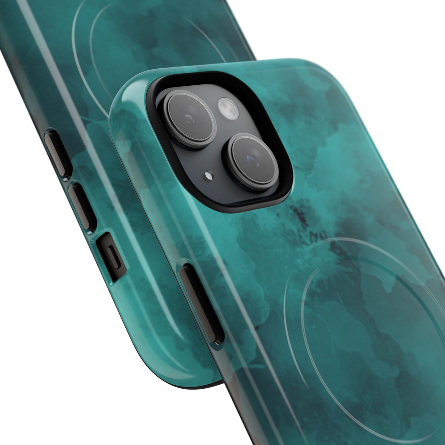 Teal Watercolor Tough Magnetic Cases
