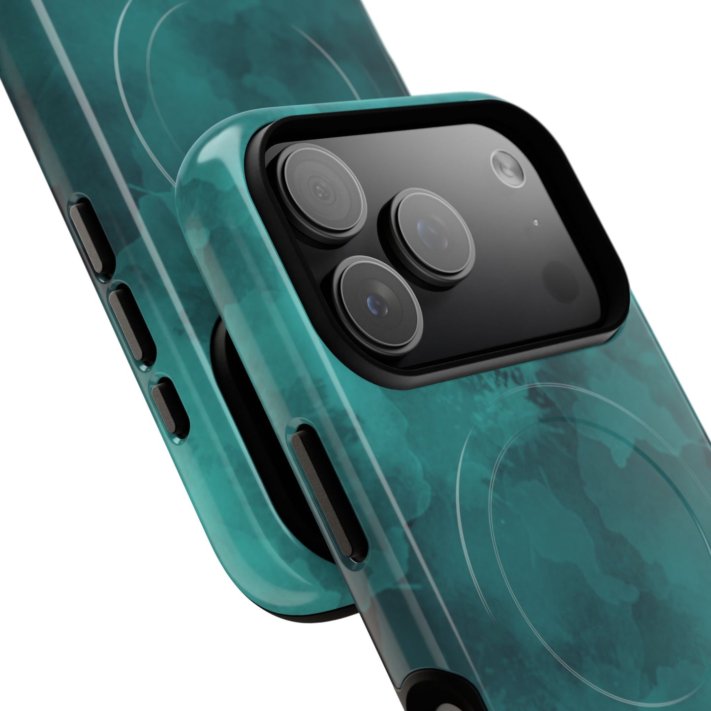 Teal Watercolor Tough Magnetic Cases